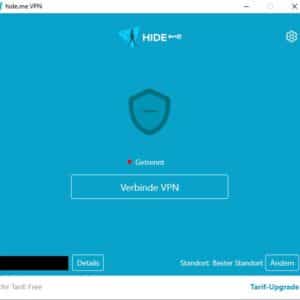 Hide.me VPN 1 Klick-Verbindung