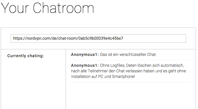 Anonymer chat room