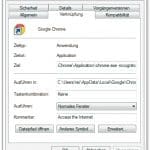 Google Chrome immer Inkognito starten