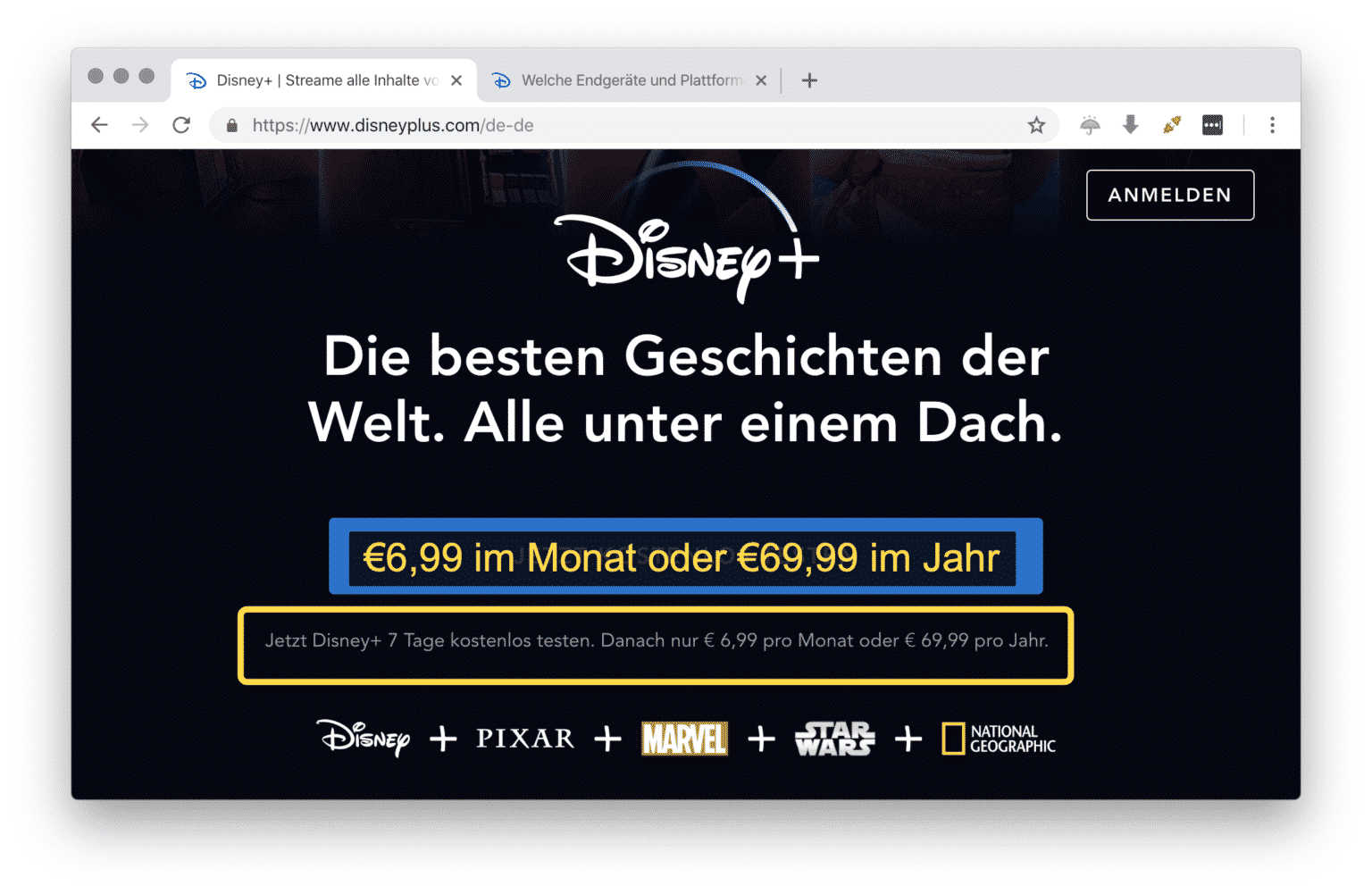 DisneyPlus prijzen