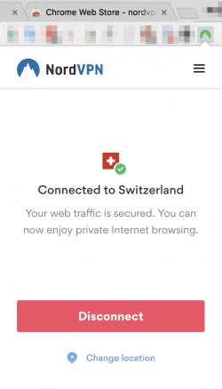 NordVPN Browsererweiterung für Google Chrome