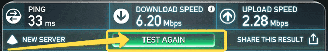 Speedtest.net "TEST AGAIN"
