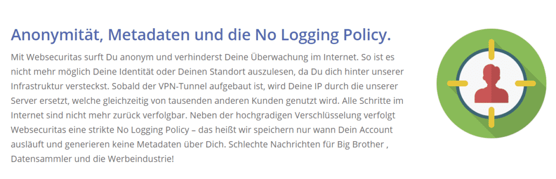 Anonymität, Metadaten und No Logging Policy